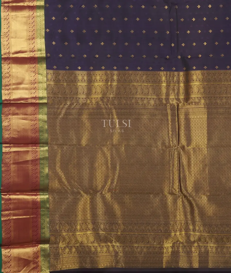 Midnight Blue Soft Silk Saree T5356984