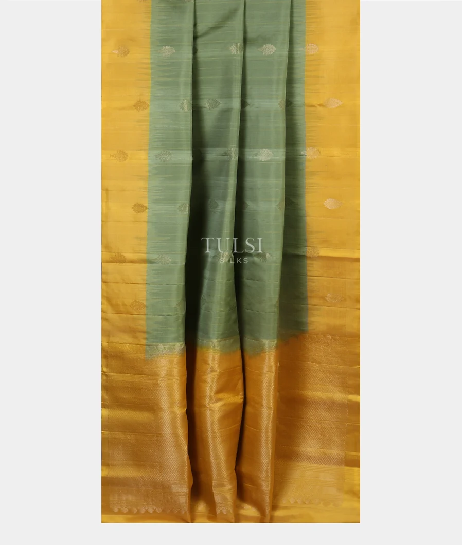 Sage Green Soft Silk Saree T5387162