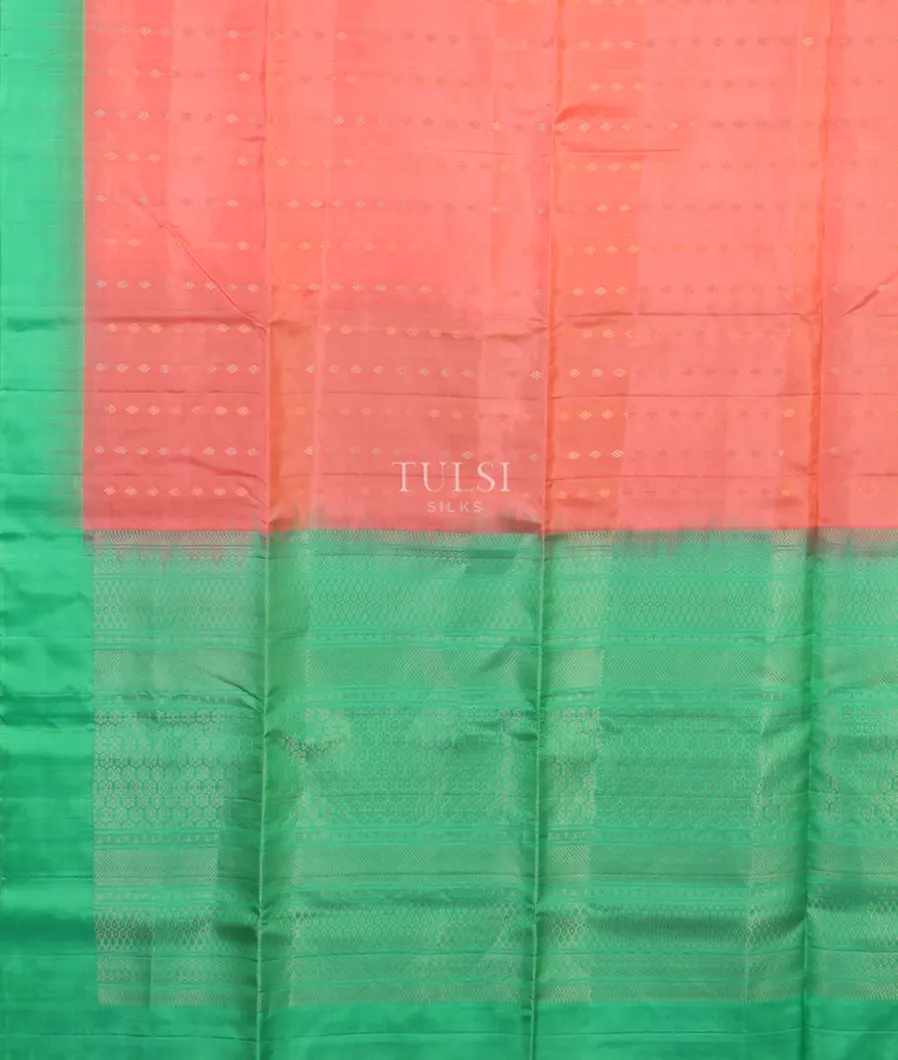 Peach Soft Silk Saree T5388034