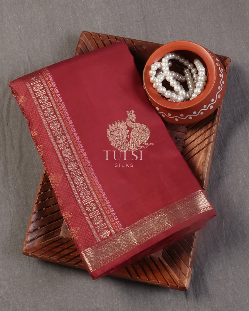 Red Kanjivaram Silk Saree T500571-image
