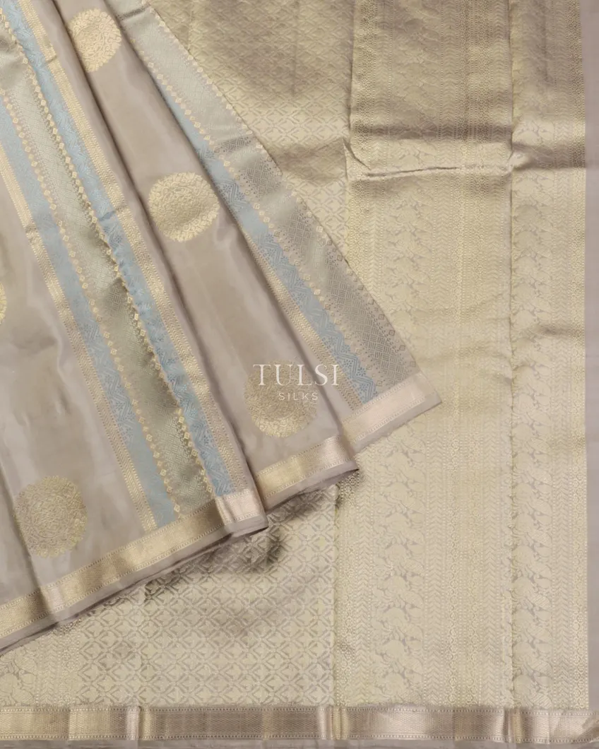 Grey Kanjivaram Silk Saree T5237902