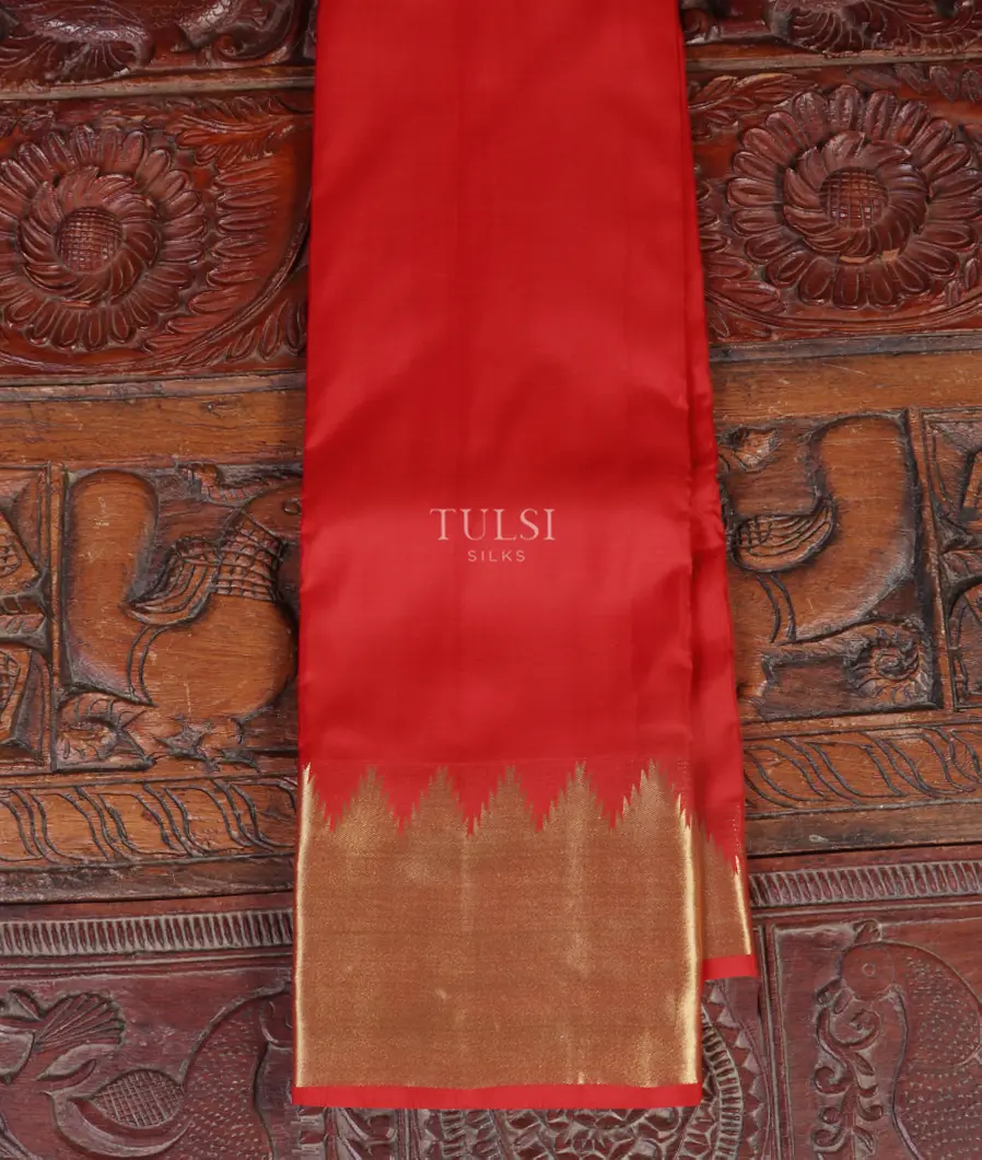 Red Soft Silk Saree T442419-image