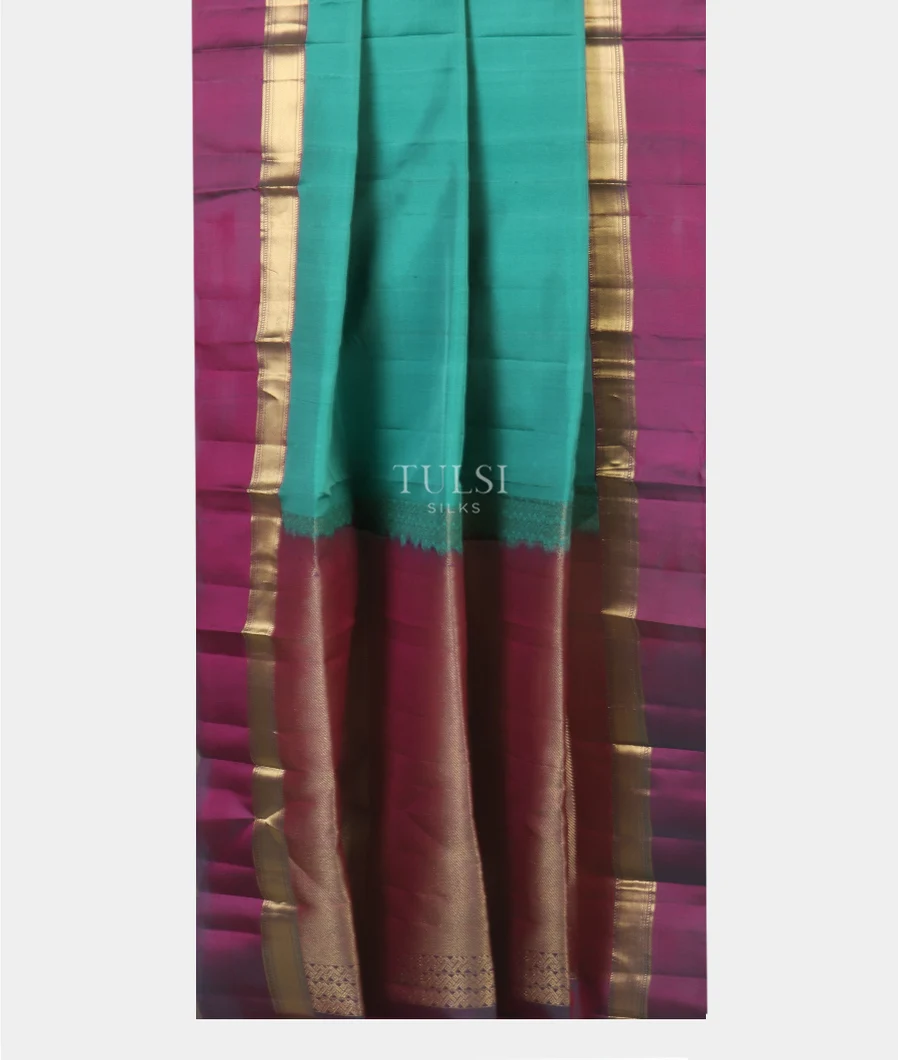Blue Soft Silk Saree T5088532