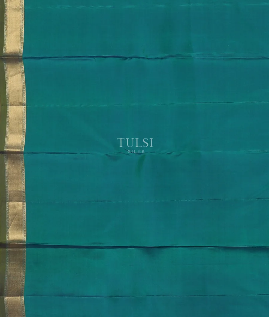 Peacock Blue Soft Silk Saree T5254913