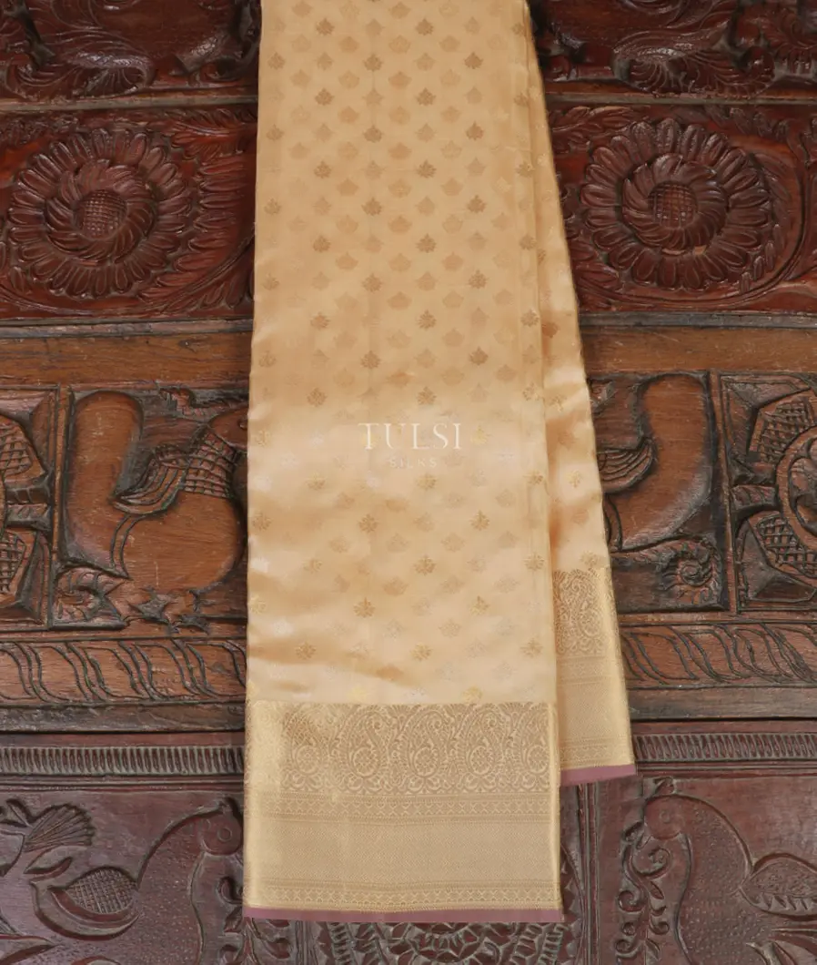 Beige Soft Silk Saree T489276-image