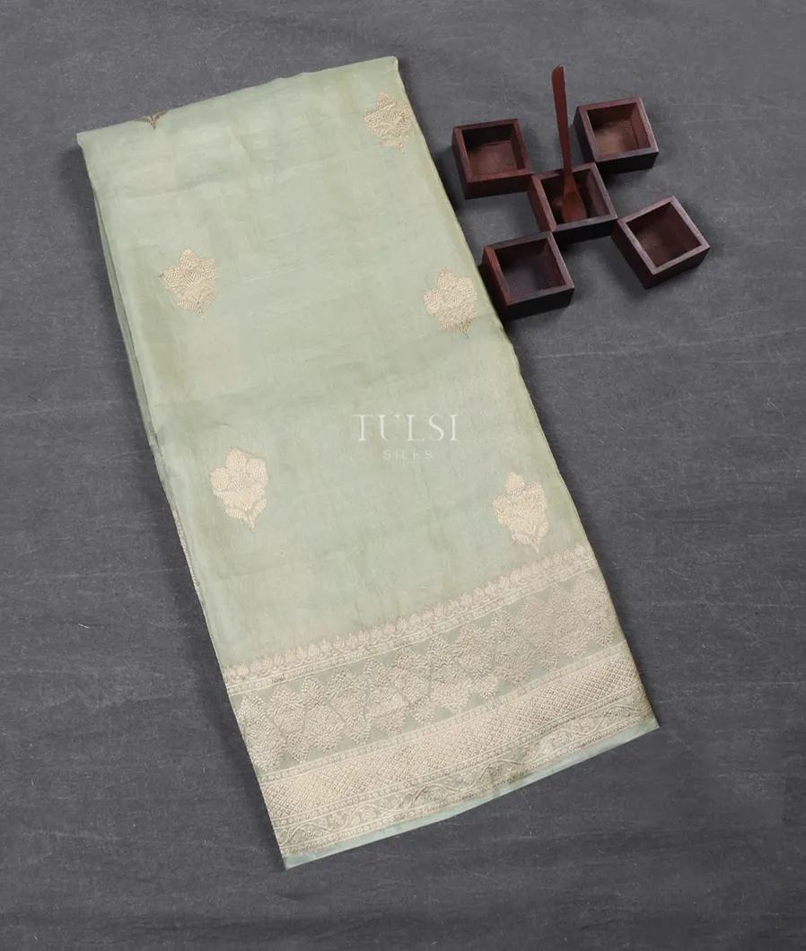 Light Green Banaras Tissue Silk Saree T537744-image