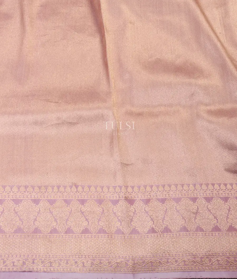 Grey Banaras Tissue Silk Saree T5377483