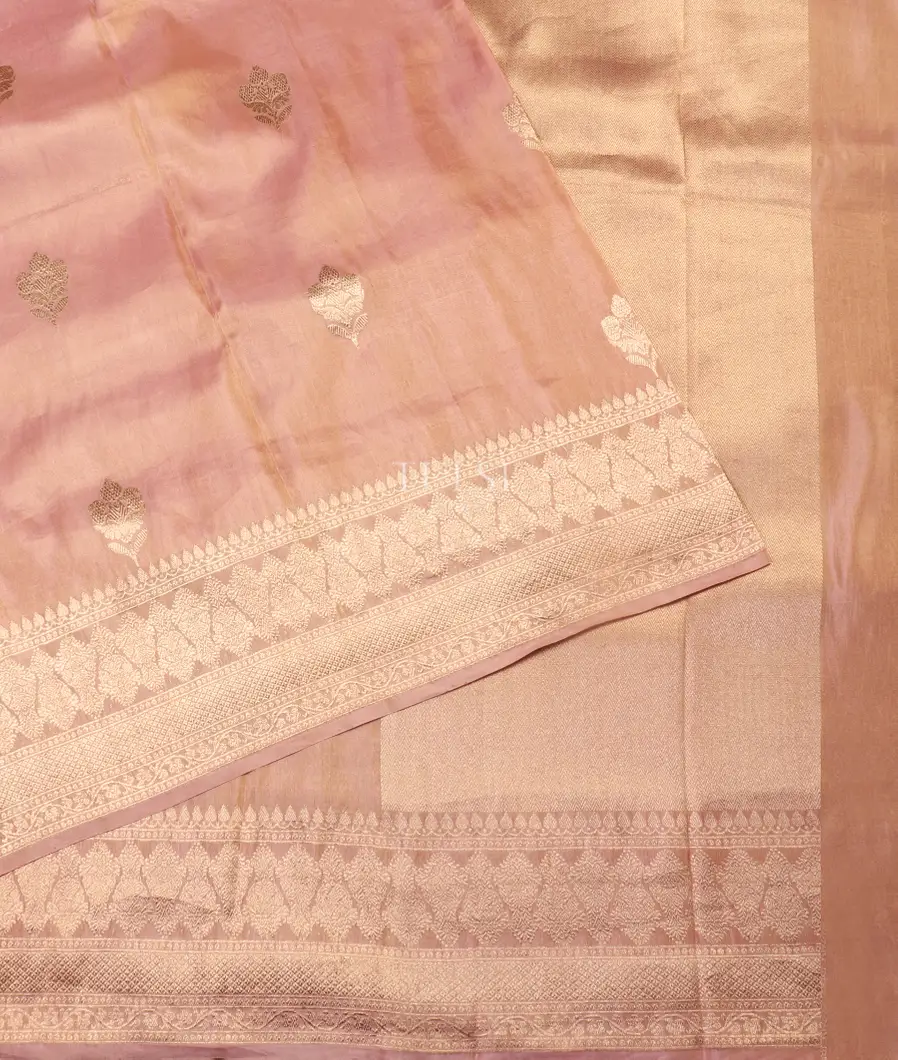 Pink Banaras Tissue Silk Saree T5377474