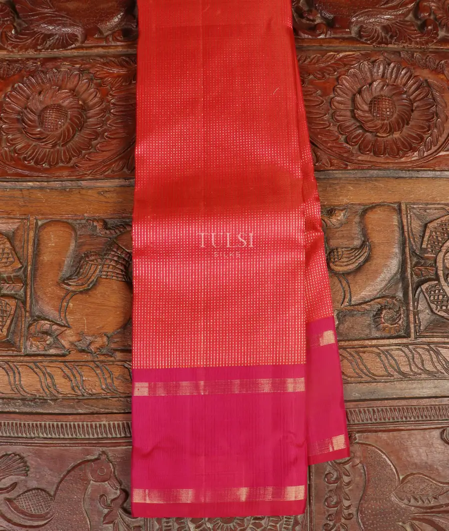 Pinkish Orange Kanjivaram Silk Saree T538532-image