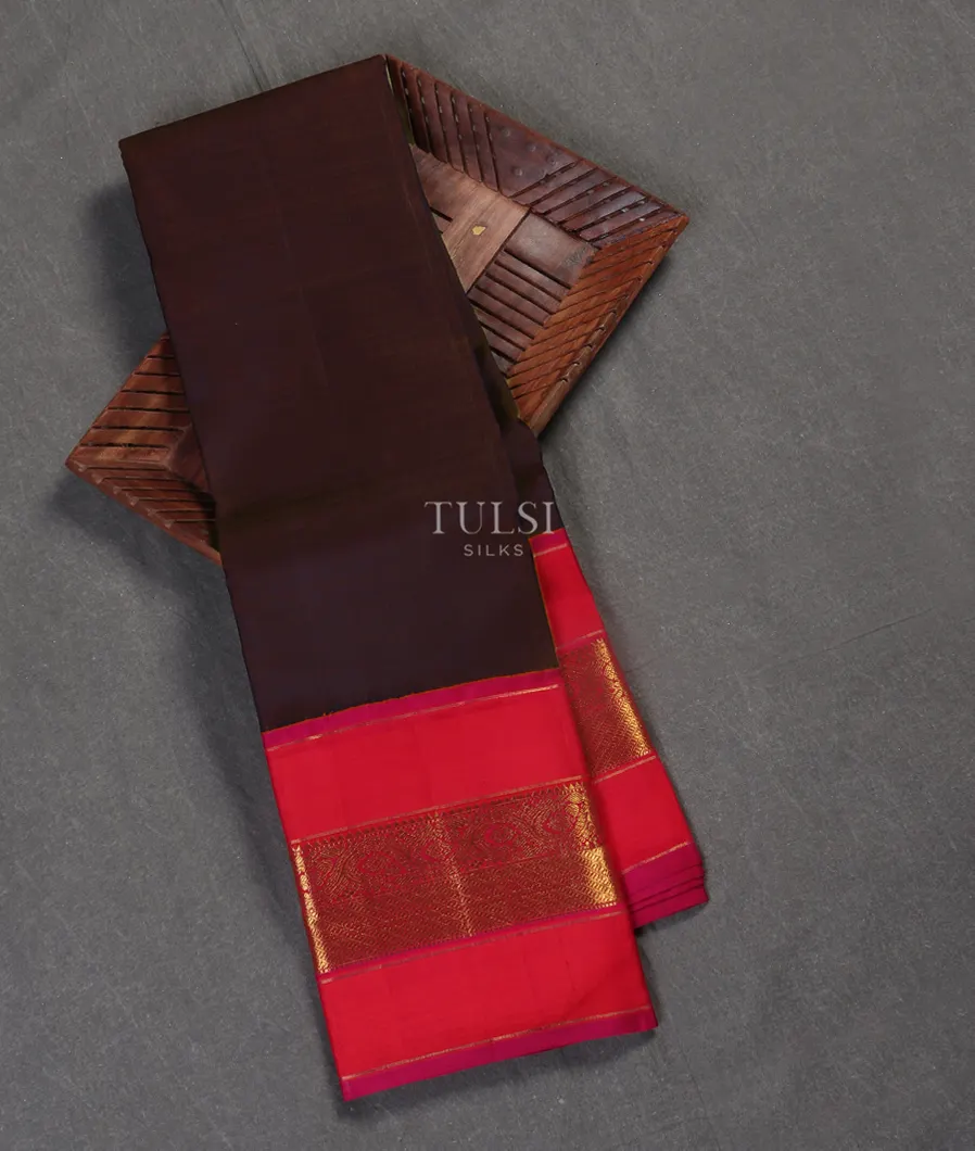 Brown Kanjivaram Silk Saree T539781-image