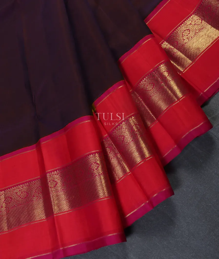Brown Kanjivaram Silk Saree T5397812