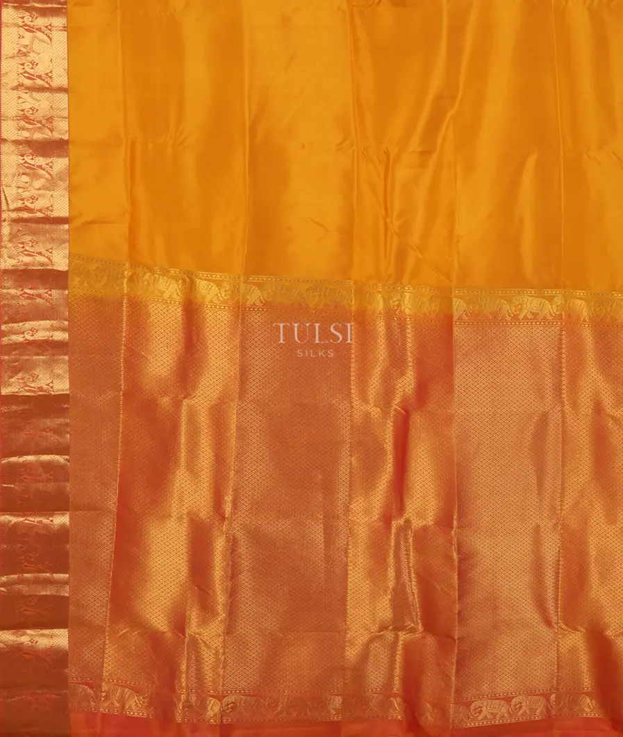 Yellow Soft Silk Saree T5306074