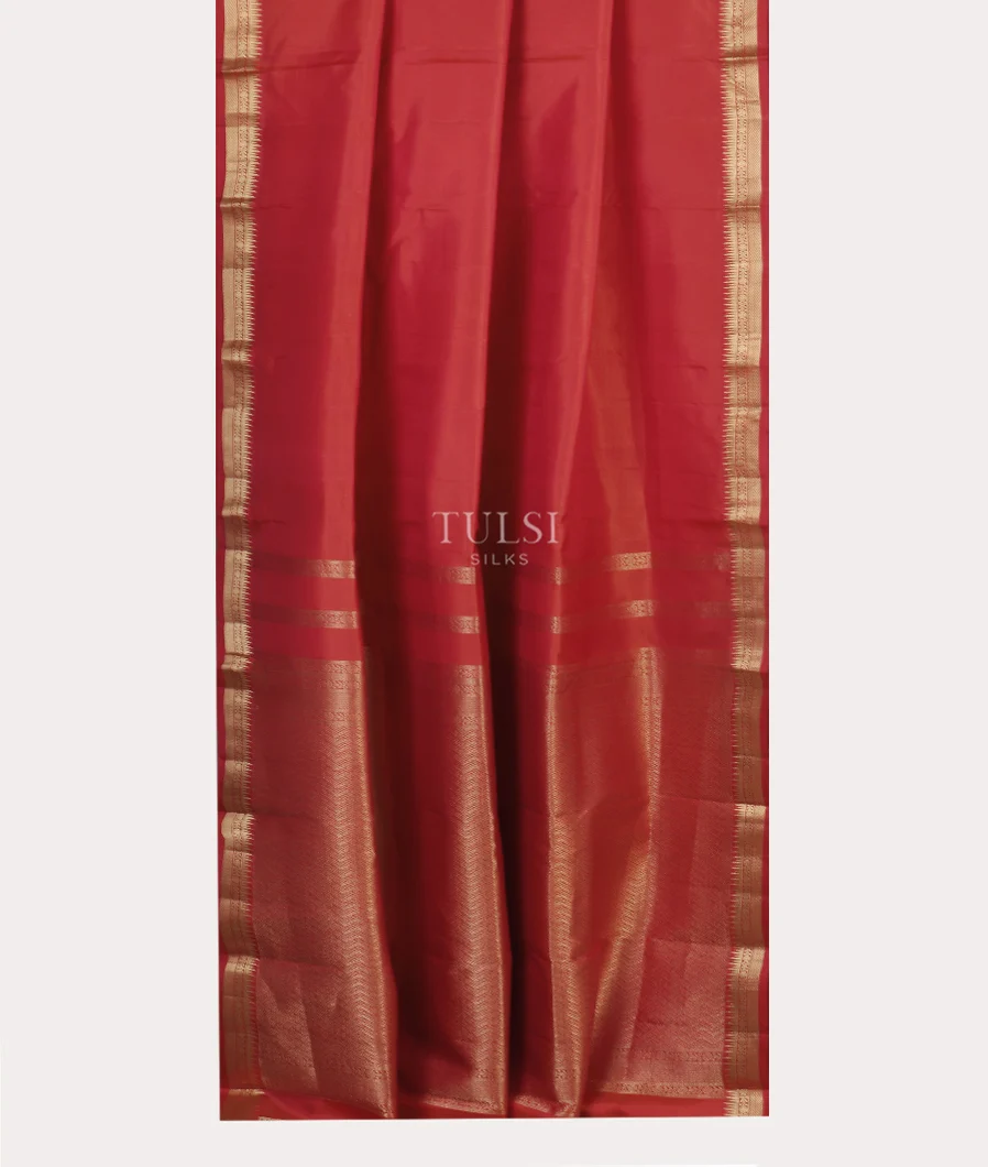 Orangish Pink Soft Silk Saree T5298112
