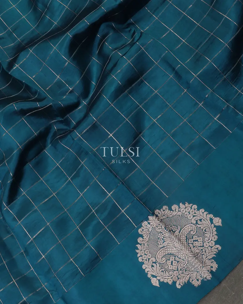 Blue Banaras Silk Saree T5378625