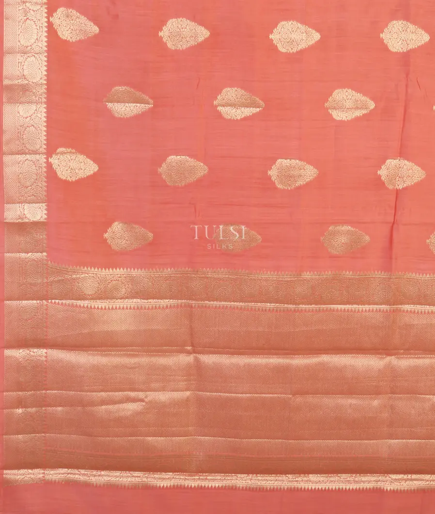 Peach Chaniya Silk Saree T5184874