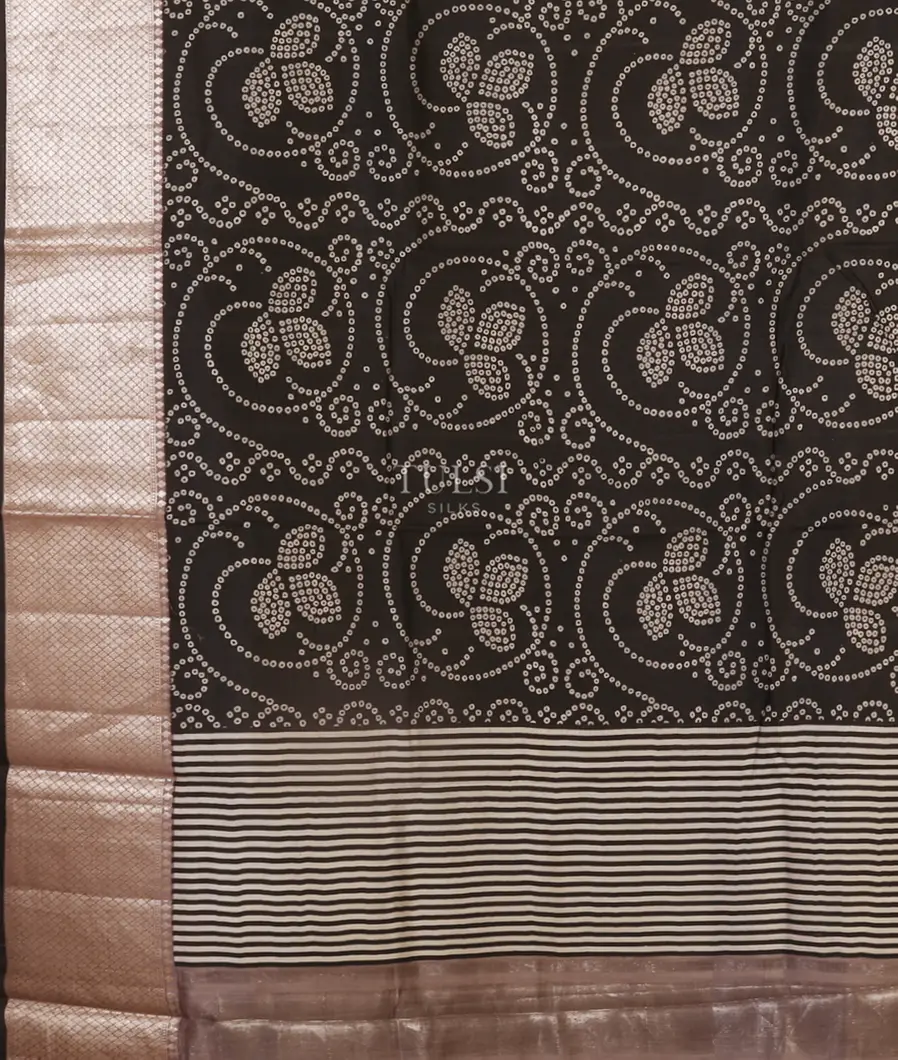 Black Chaniya Silk Saree T5198204