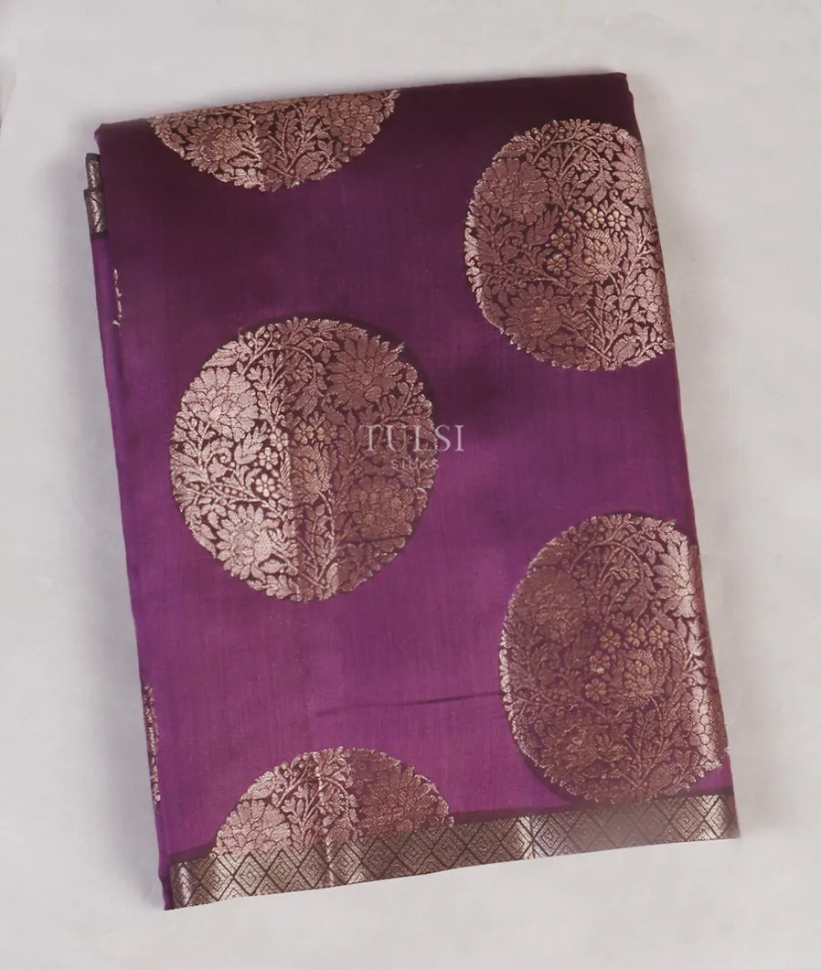 Purple Chaniya Silk Saree T521679-image