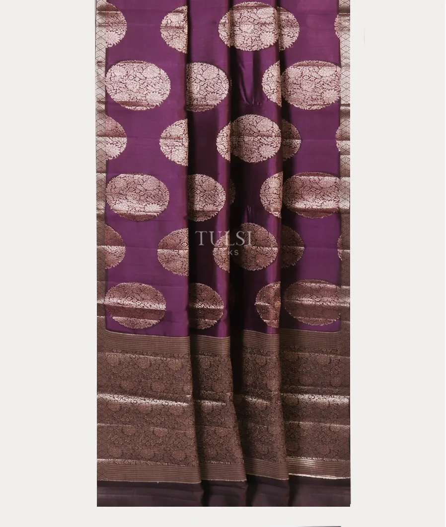 Purple Chaniya Silk Saree T5216792