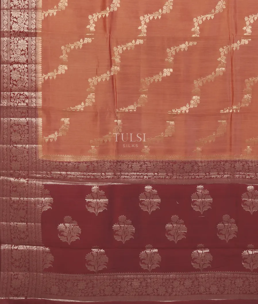 Peach Chaniya Silk Saree T5106964
