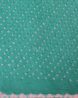 Blue Bandhani Gajji Silk Saree T5311563