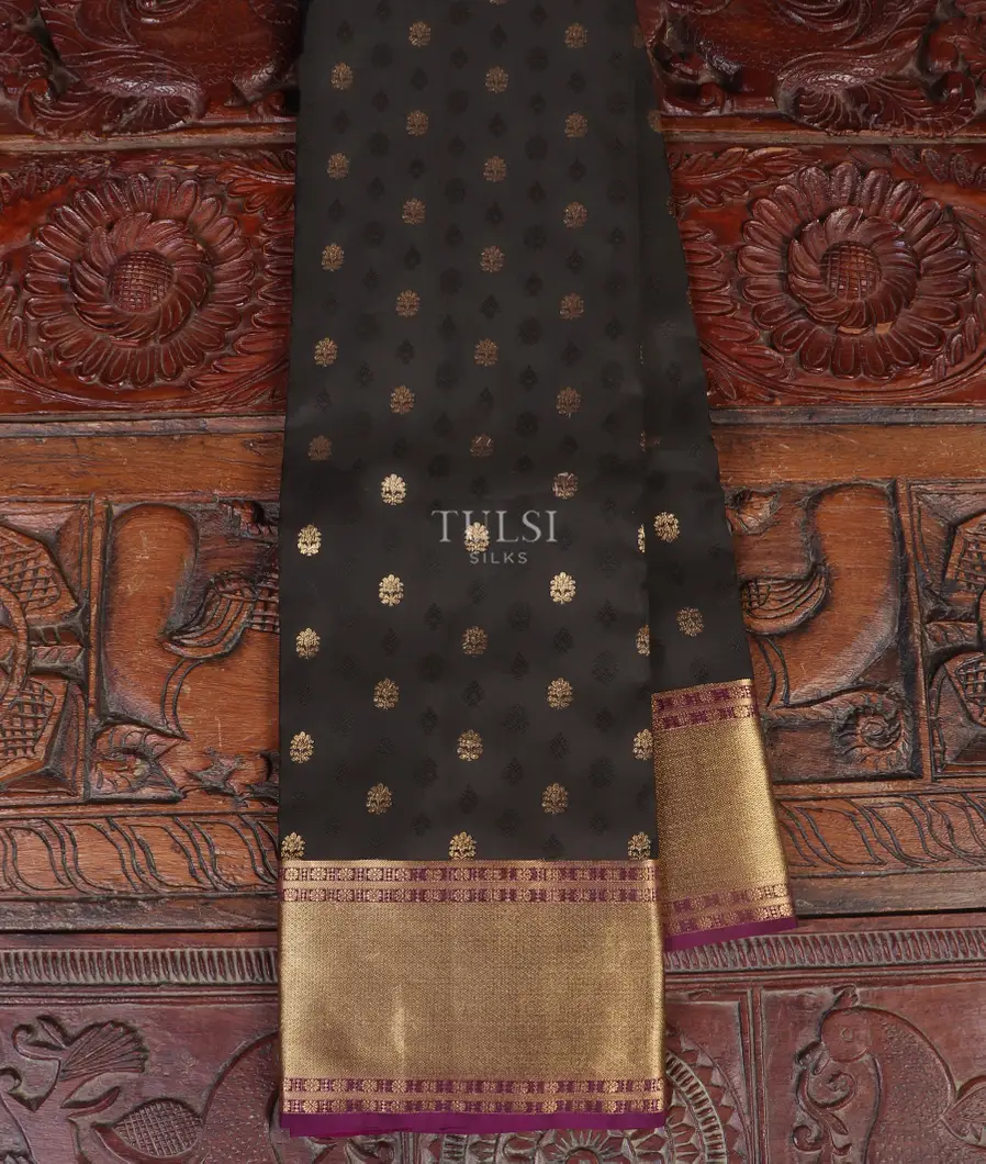 Black Soft Silk Saree T455466-image
