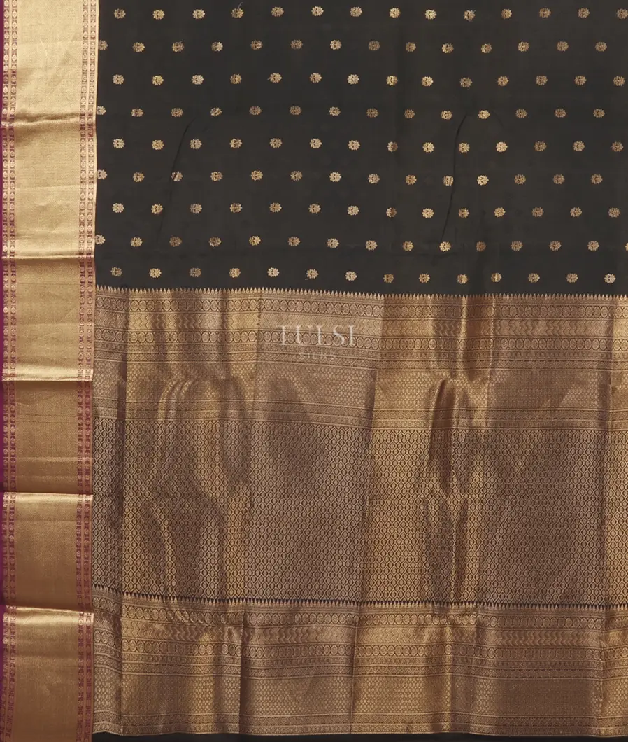 Black Soft Silk Saree T4554664