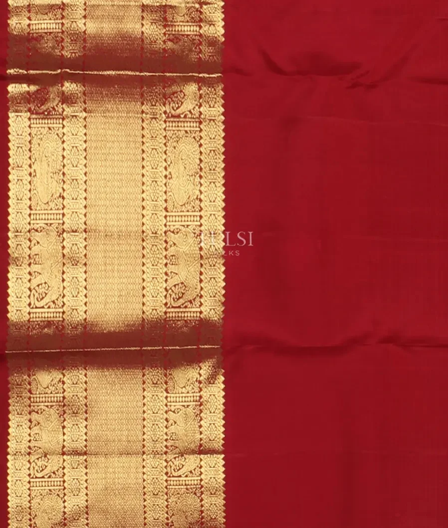 Red Kanjivaram Silk Saree T4489573