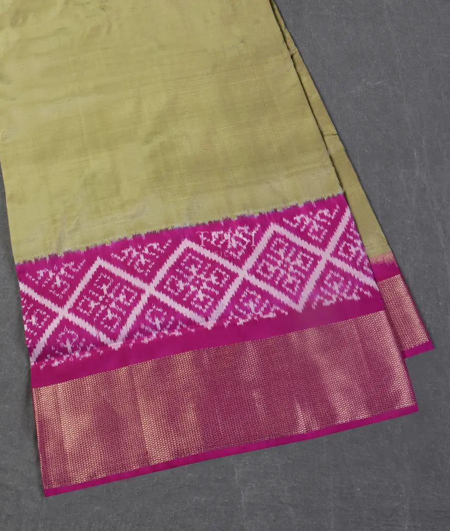 Green Ikat Silk Saree T540796-image