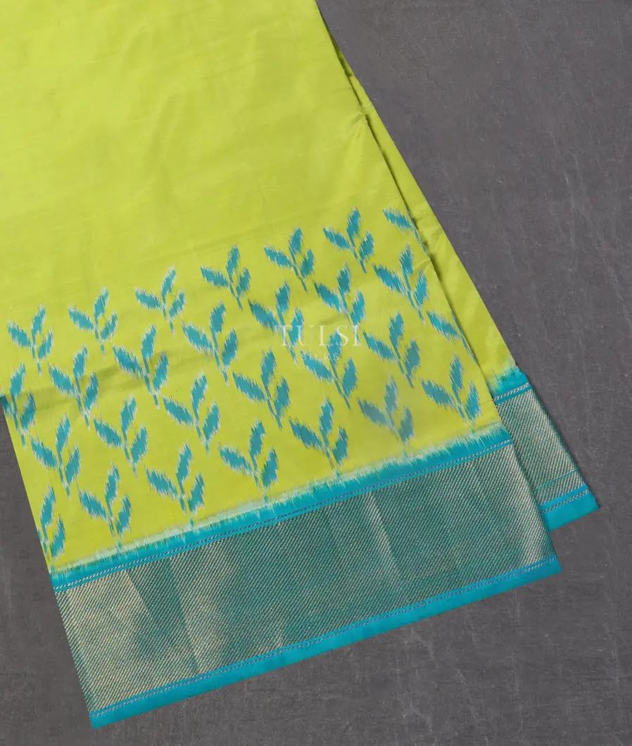 Green Ikat Silk Saree T540794-image