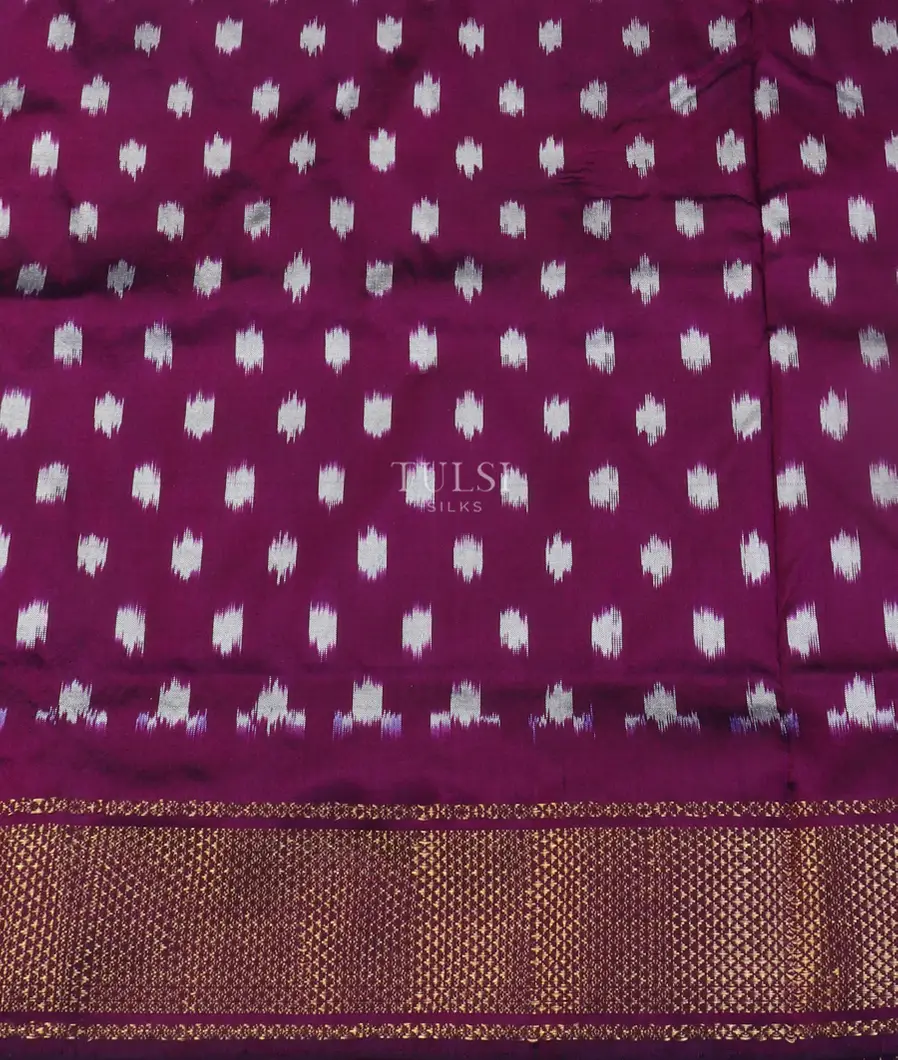 Pink Ikat Silk Saree T5407923