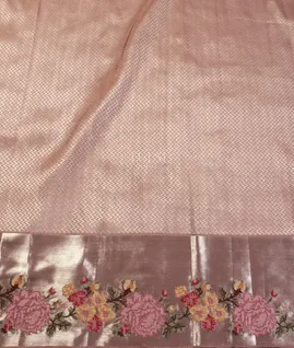 Mauve Pink Kanjivaram Embroidery Silk Saree T5383703