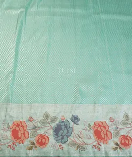 Blue Kanjivaram Embroidery Silk Saree T5369443