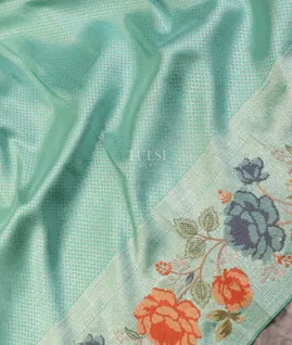Blue Kanjivaram Embroidery Silk Saree T5369445