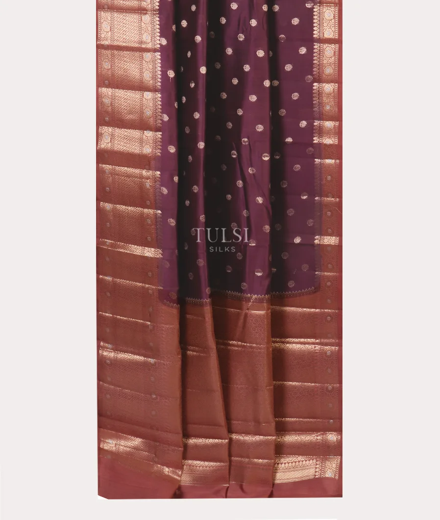 Purple Chaniya Silk Saree T5179442
