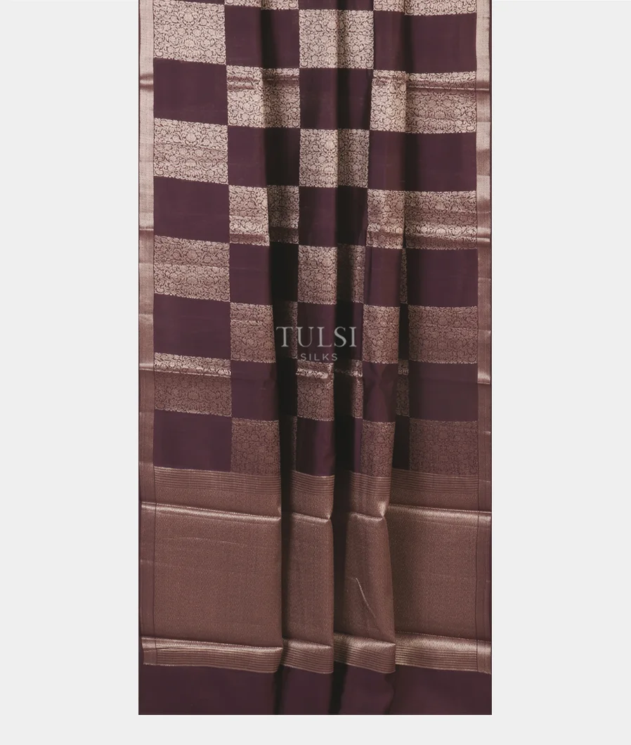 Burgundy Chaniya Silk Saree T5222872