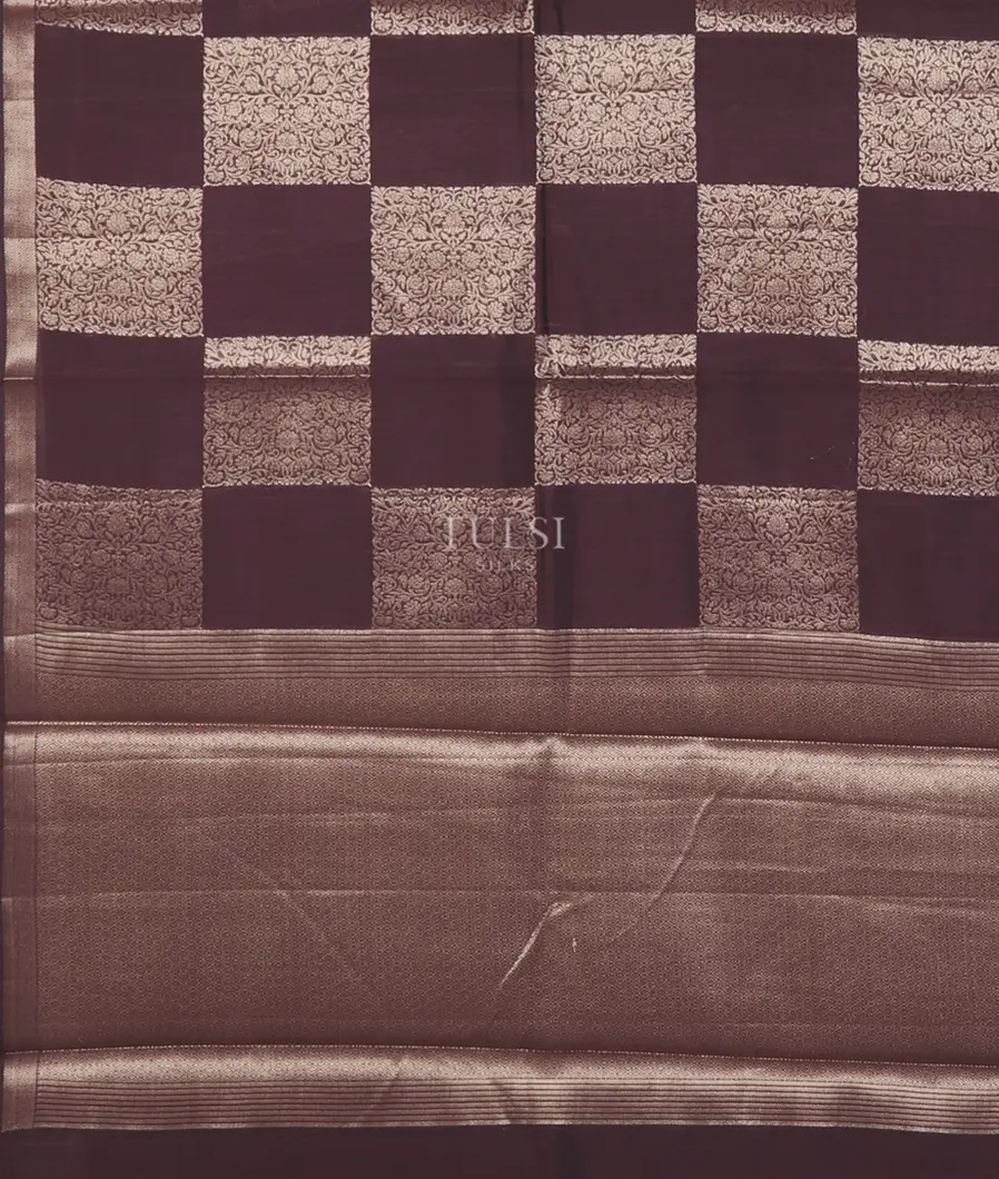 Burgundy Chaniya Silk Saree T5222874