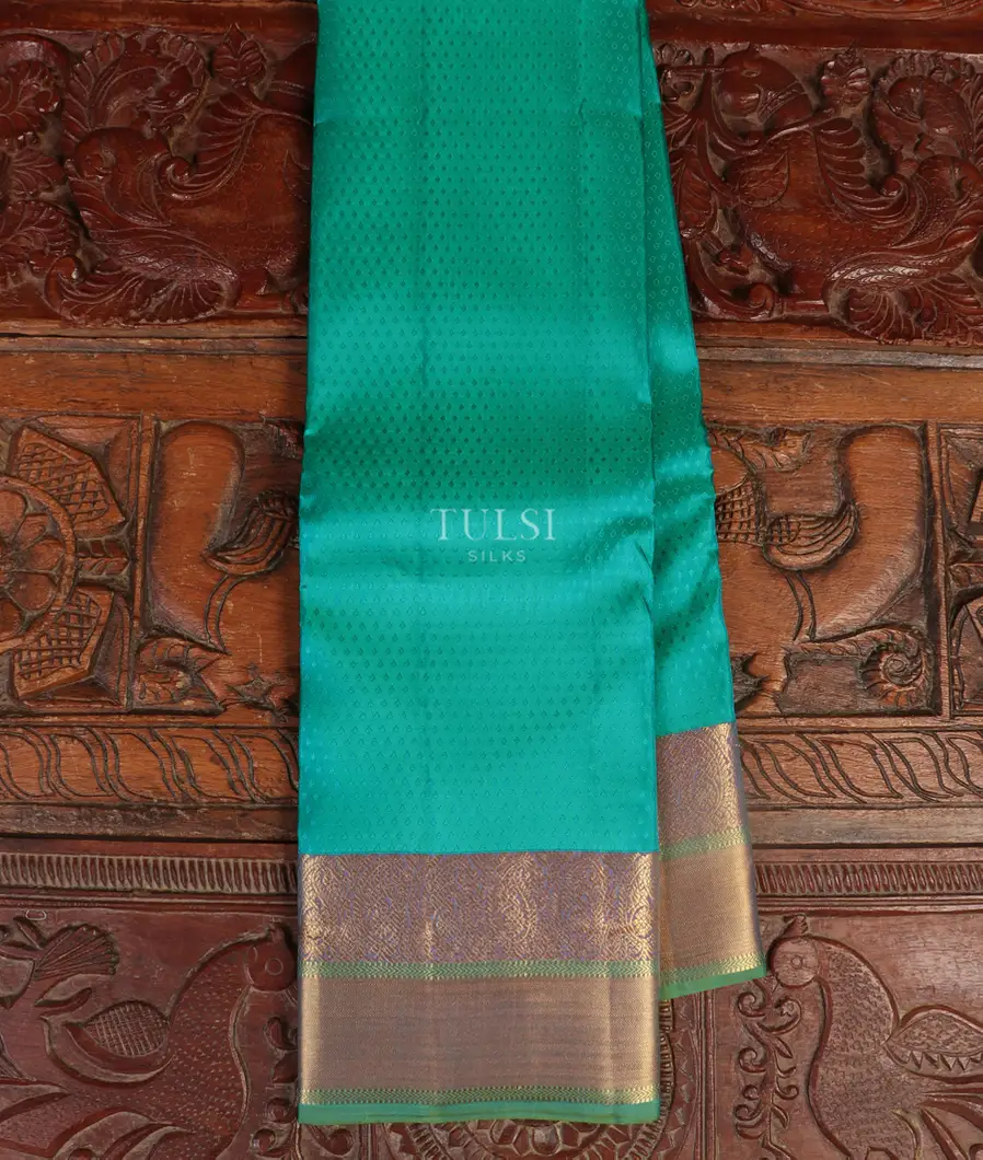 Bluish Green Soft Silk Saree T430032-image