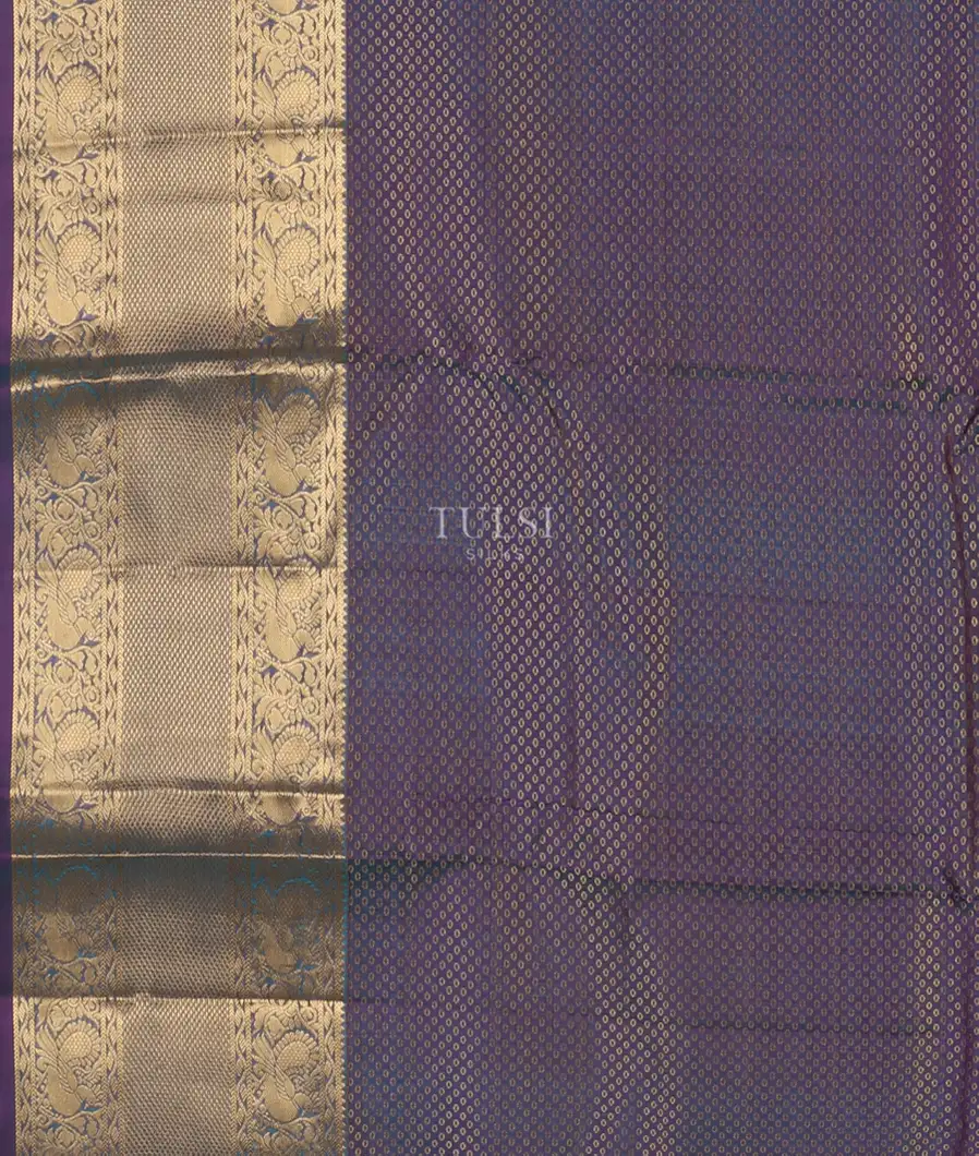 Bluish Green Soft Silk Saree T4913693