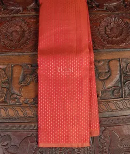 Pinkish Orange Kanjivaram Silk Saree T5385381
