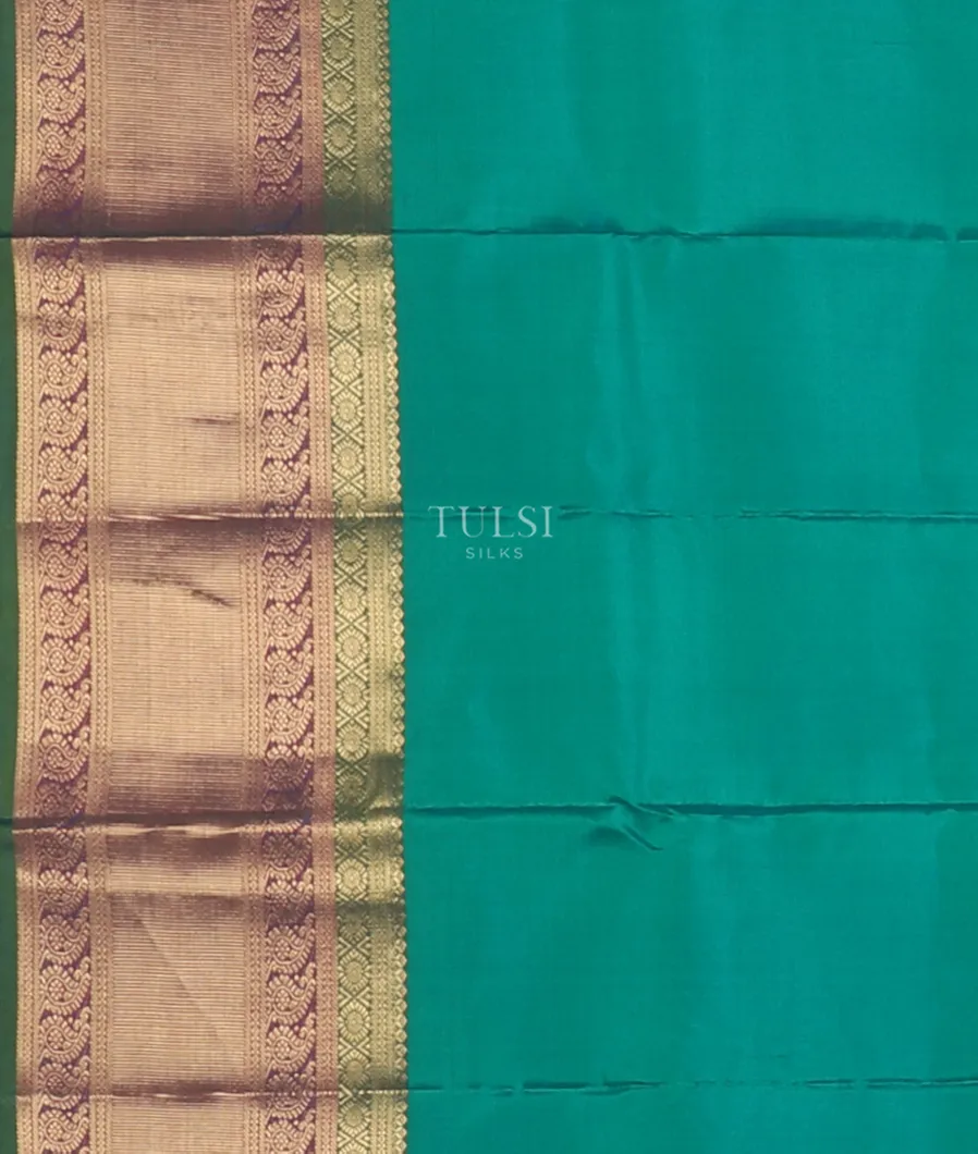 Peacock Blue Soft Silk Saree T5356793