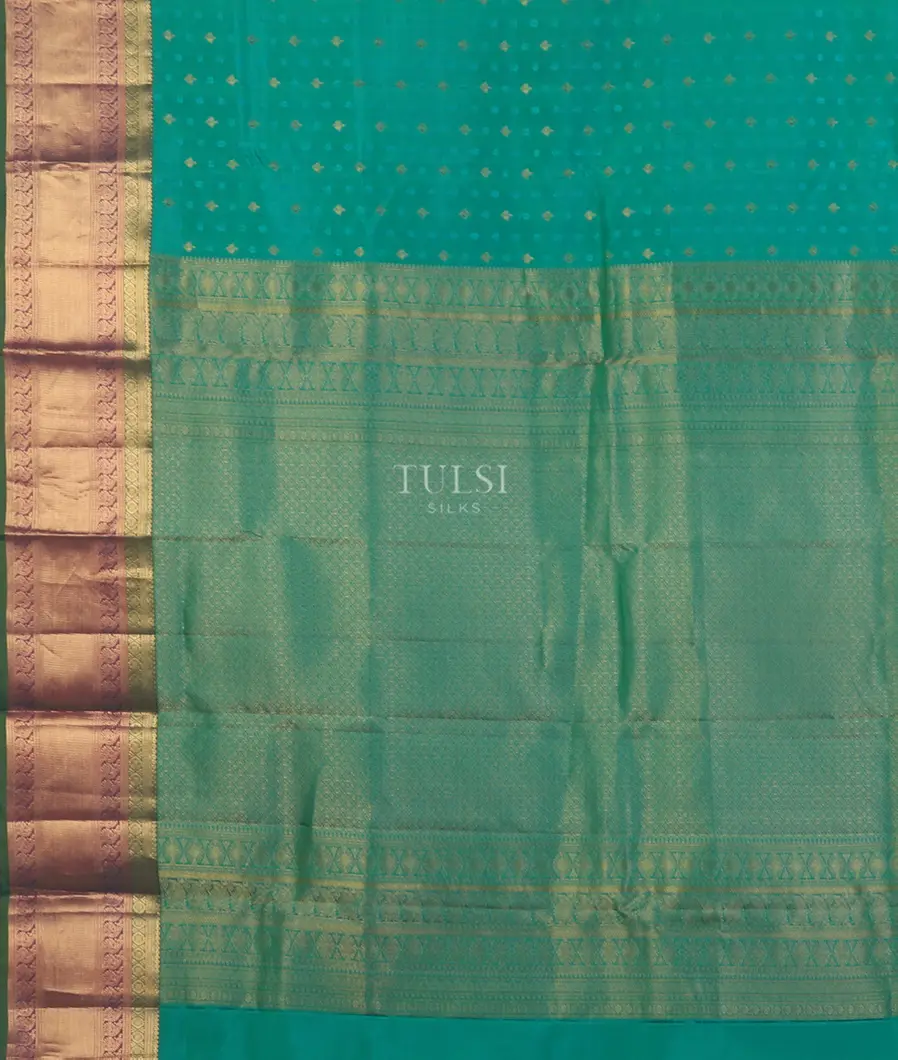 Peacock Blue Soft Silk Saree T5356794