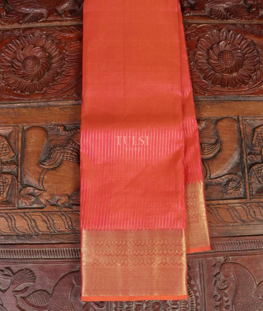 Pinkish Orange Soft Silk Saree T529836-image