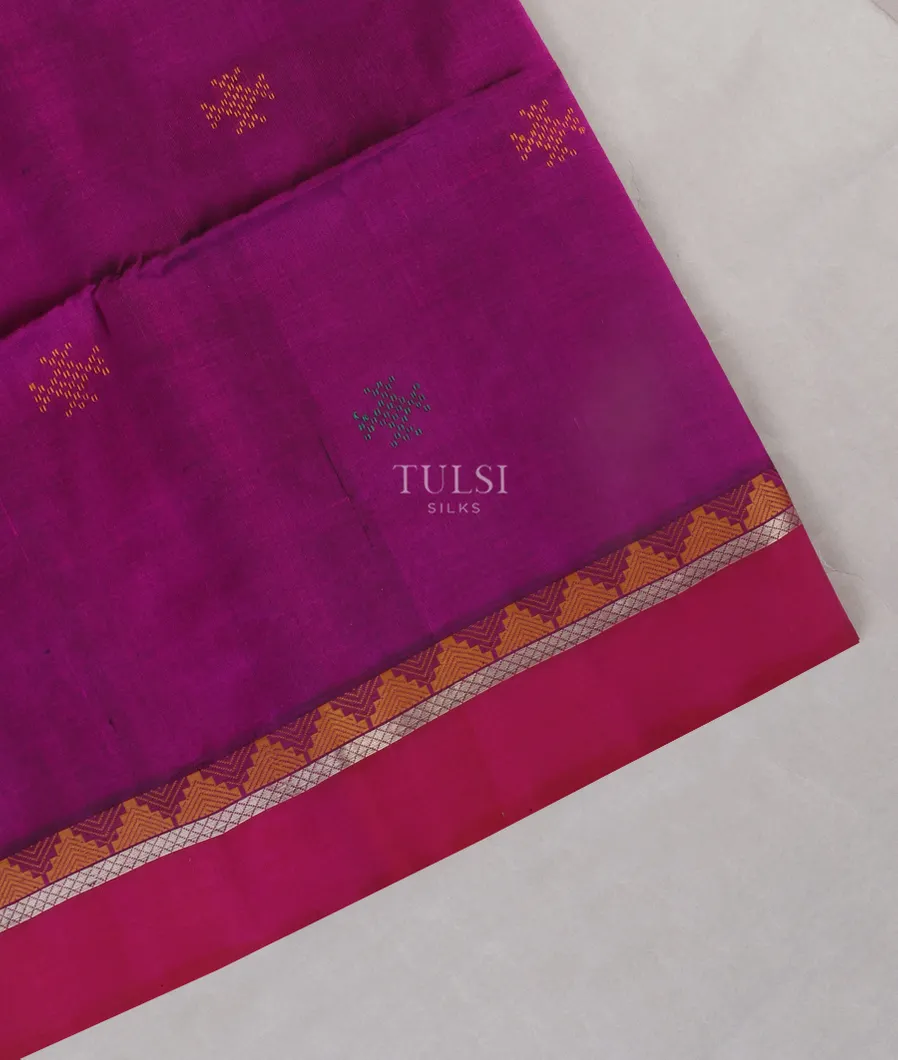 Purple Silk Cotton Saree T541841-image