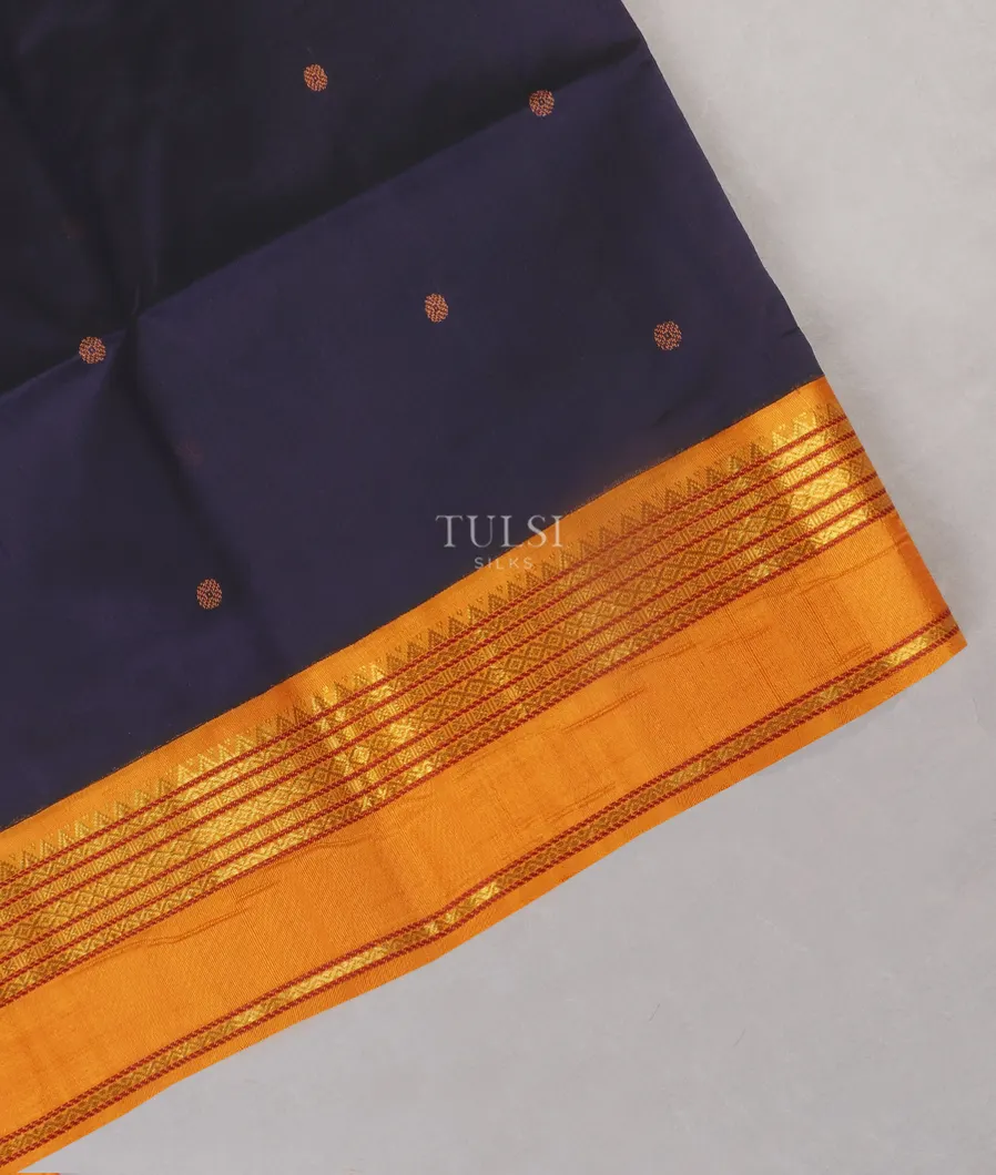 Blue Silk Cotton Saree T541722-image