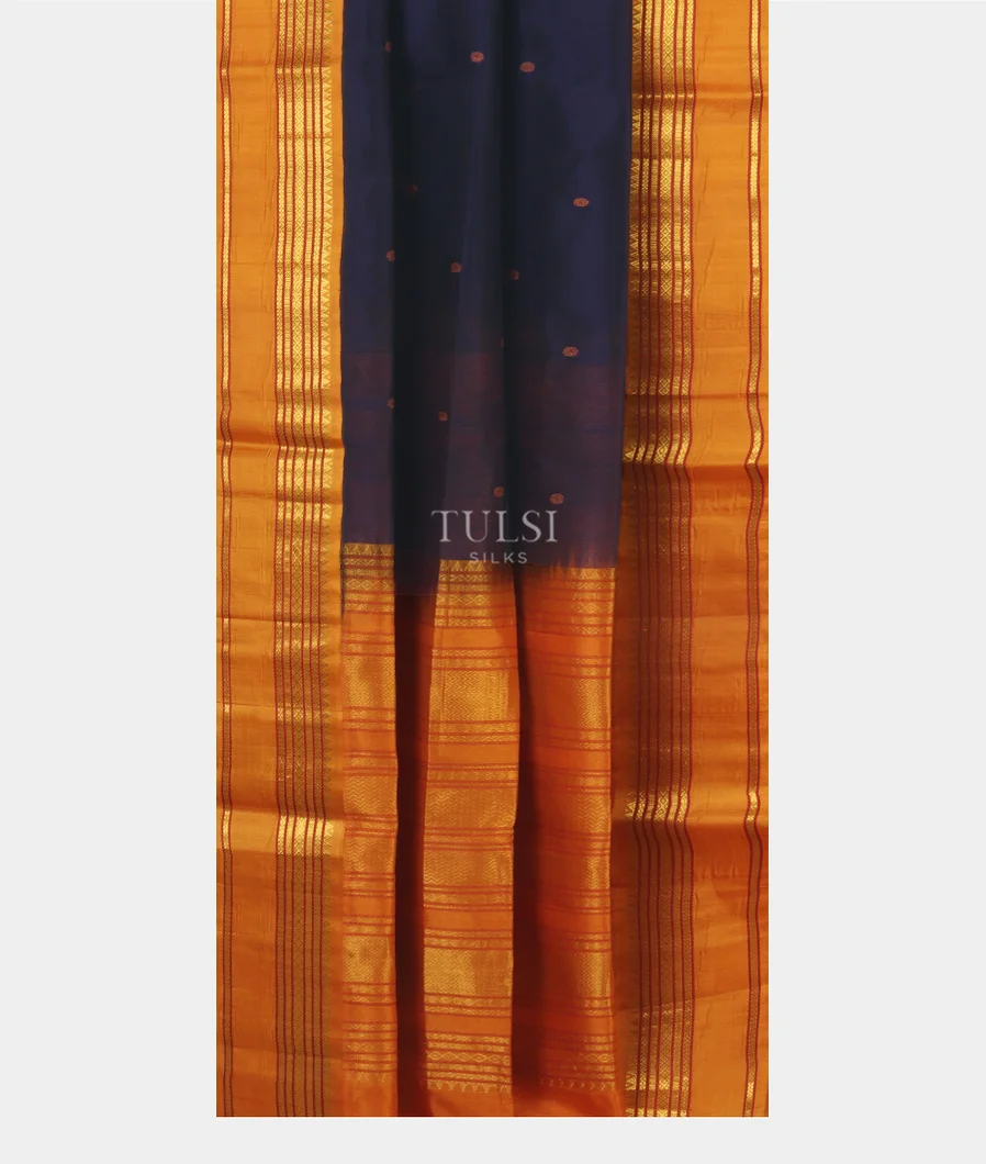 Blue Silk Cotton Saree T5417222