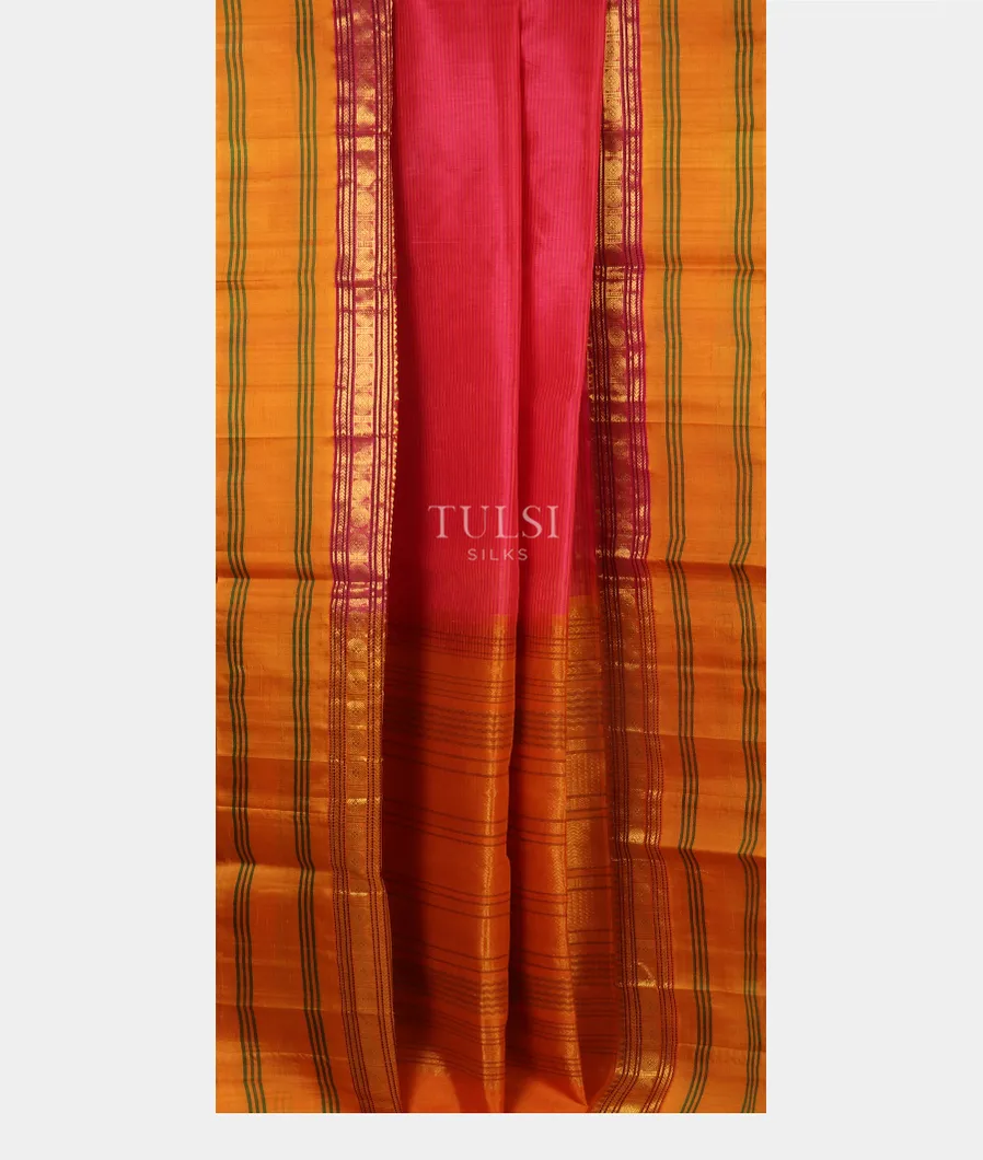 Pink Silk Cotton Saree T5417362