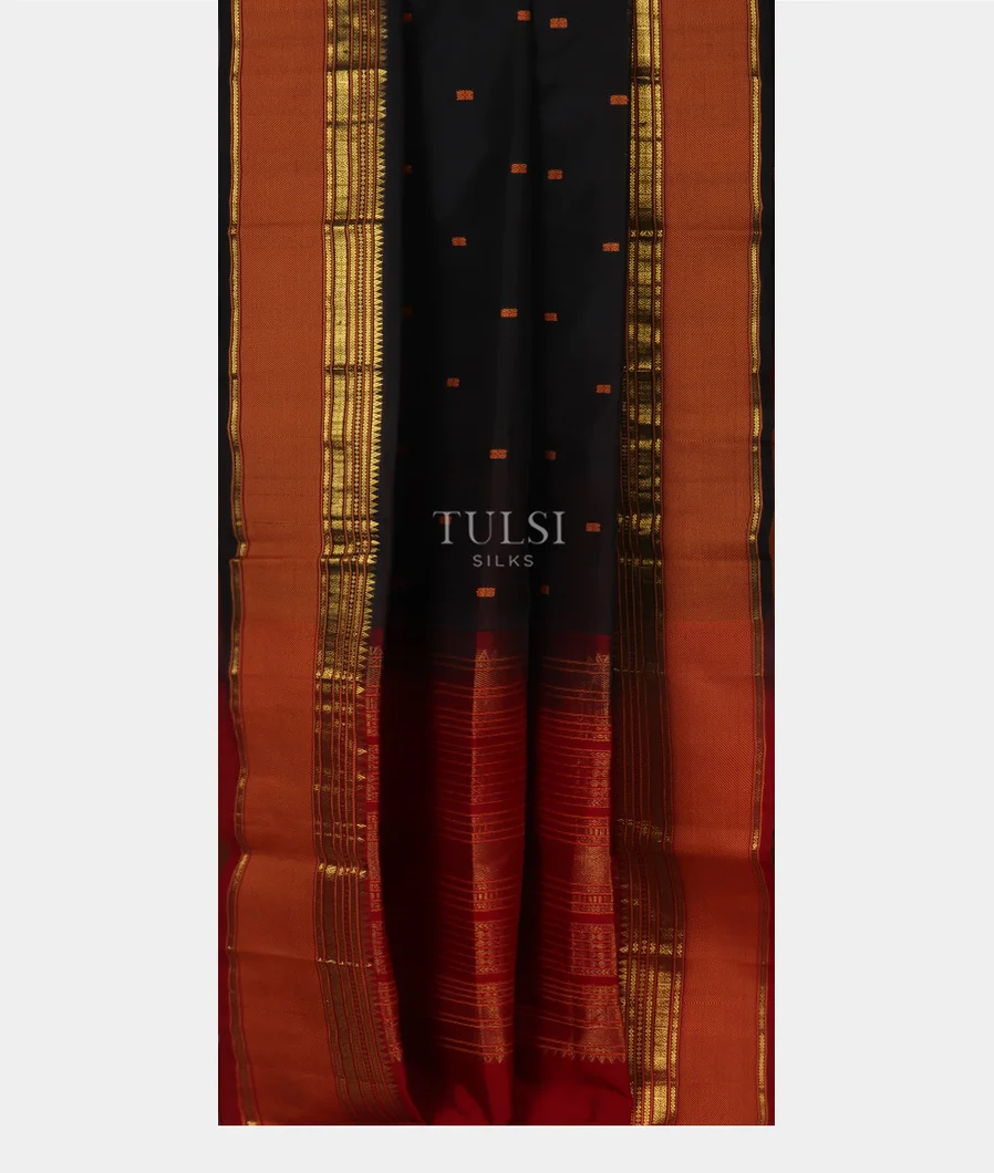 Black Silk Cotton Saree T5417832