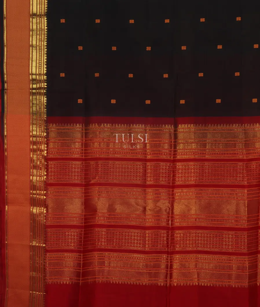 Black Silk Cotton Saree T5417834