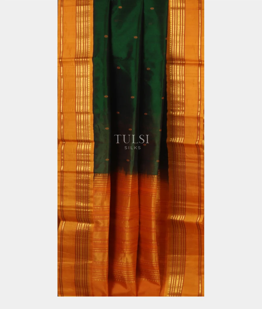 Green Silk Cotton Saree T5417162