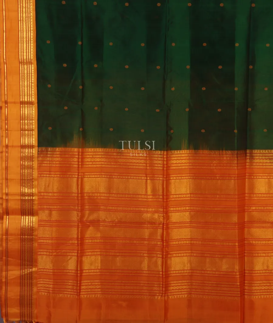Green Silk Cotton Saree T5417164